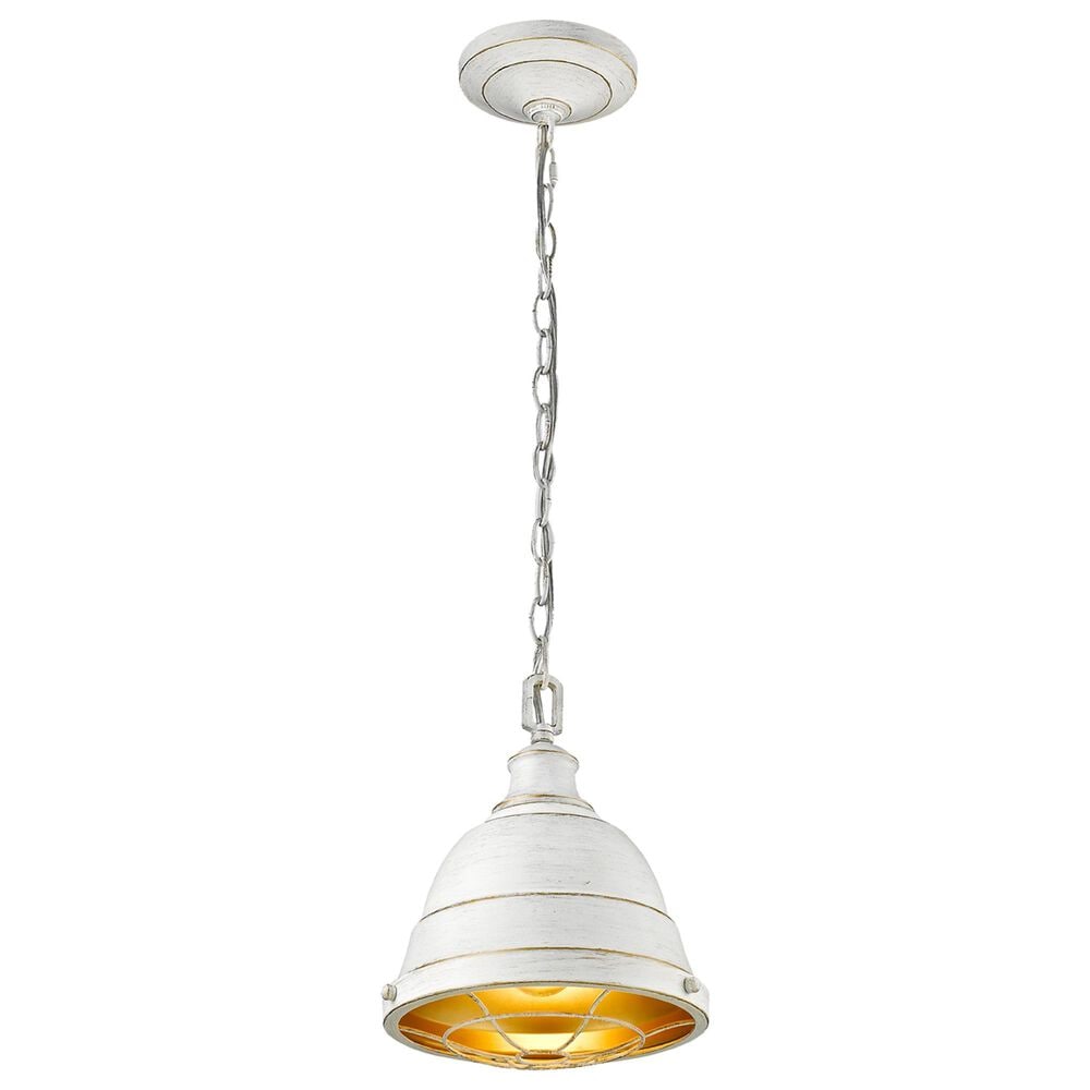 Golden Lighting Bartlett 1-Light Pendant in French White, , large
