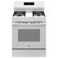 GE Appliances 30" Freestanding Gas Range with Self-Clean and 4 Burners in White, , large