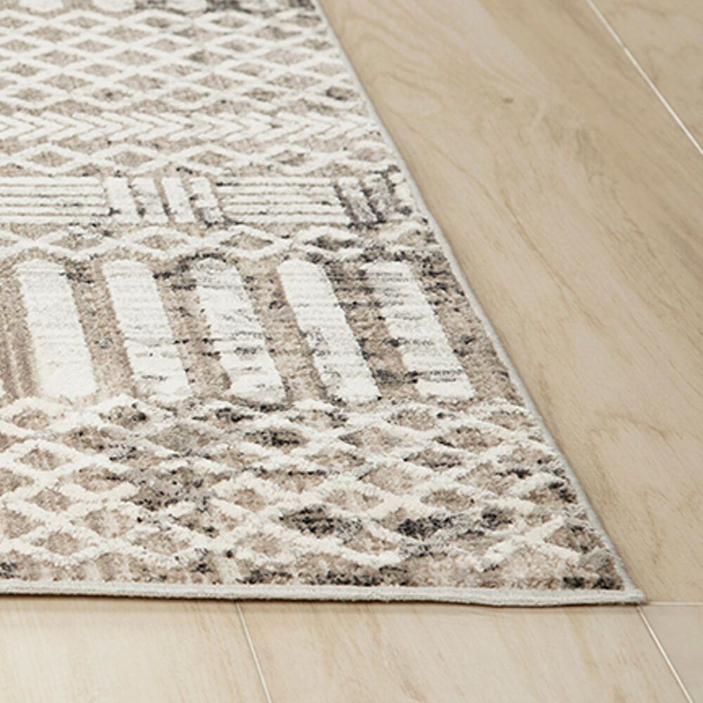 RIZZY Calabria 5&#39;3&quot; x 7&#39;6&quot; Neutral and Brown Area Rug, , large