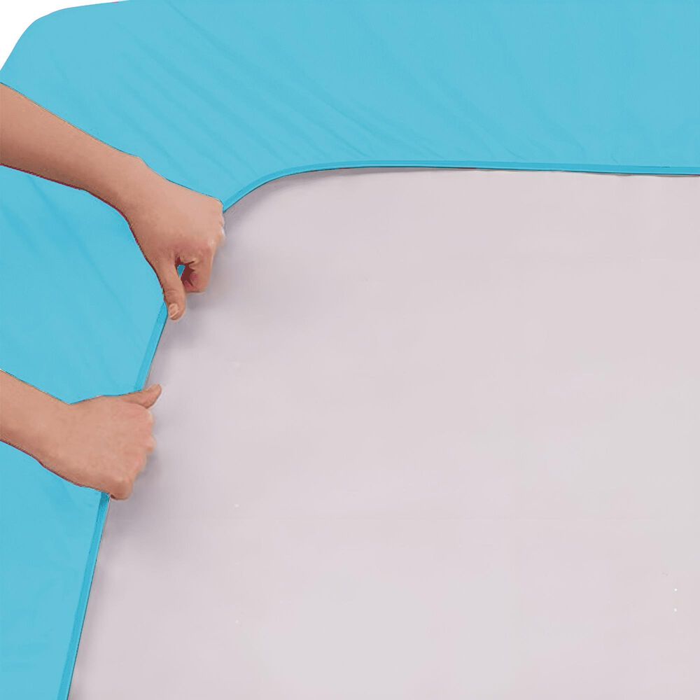 Trade Linker 3-Piece Twin/Twin XL Microfiber Sheet Set in Aqua Blue, , large