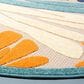 Safavieh Cabana CBN356A 6"7" Round Ivory and Blue Indoor/Outdoor Area Performance Rug, , large