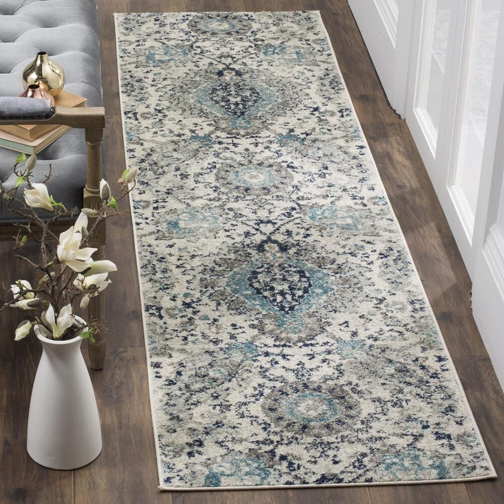 Safavieh Madison MAD600C 2"3" x 20" Cream and Light Grey Runner, , large