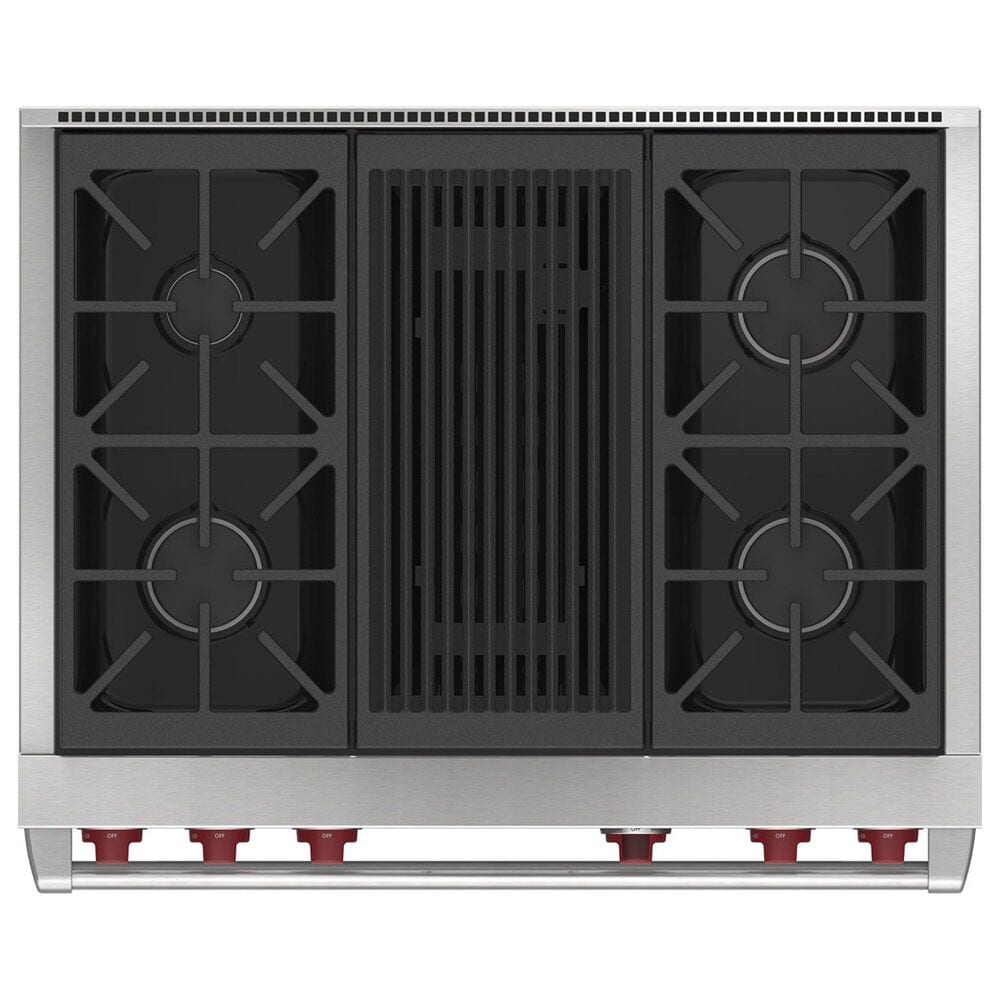 Wolf Appliances 36" Dual Fuel Range with 4 Burners in Stainless Steel, , large