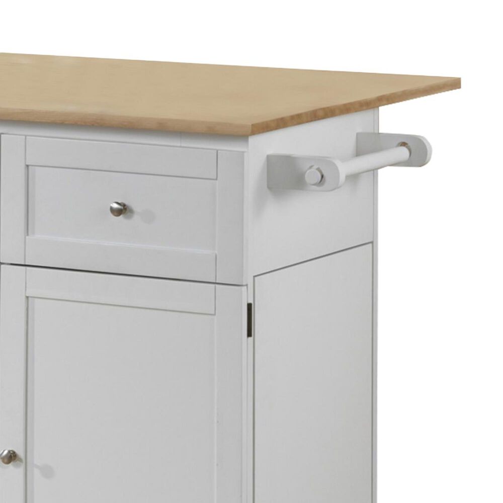 Pacific Landing Kitchen Cart in Natural/White, , large