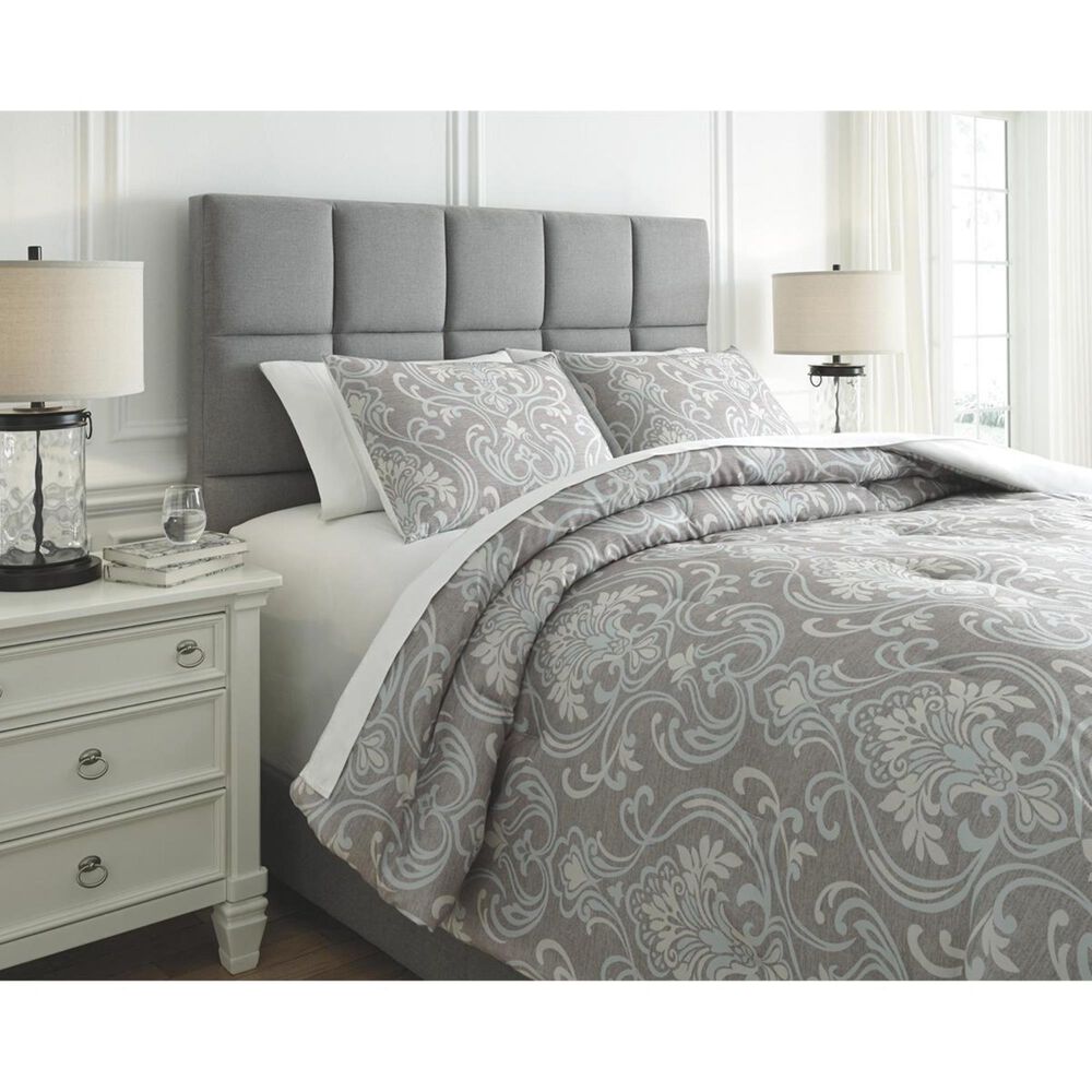 Signature Design by Ashley Noel King Comforter Set in Gray/Tan, , large