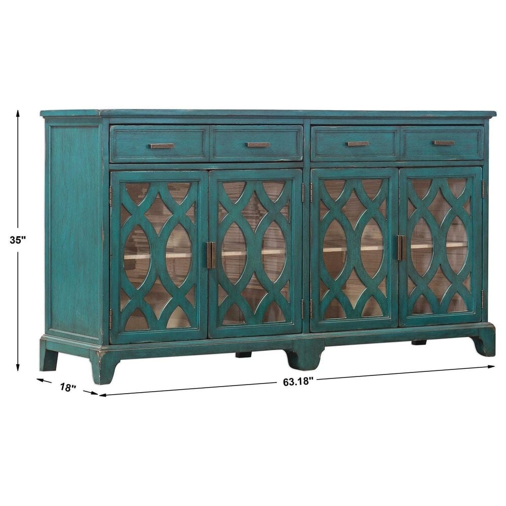 Uttermost Oksana Credenza in Lagoon Green, , large