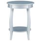 Linon Home Decor Rainbow Round Side Table in Silver, , large