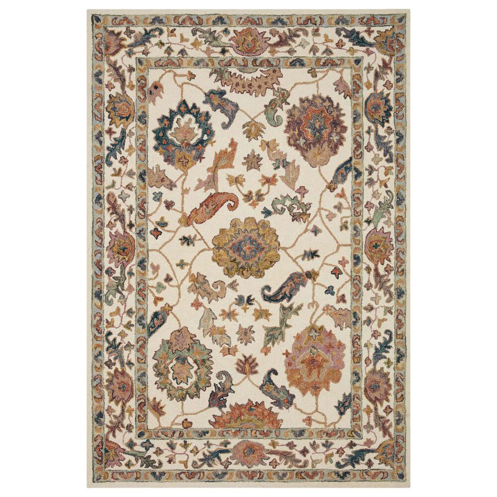 Loloi Padma PMA-01 5" Round White Area Rug, , large