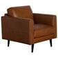 Natuzzi Editions Destrezza Leather Arm Chair in Brandy, , large