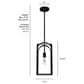 Hunter Dukestown 1-Light Mini Pendant in Natural Iron and Gold Leaf, , large