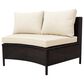 HOMLUX 5 Pieces All-Weather Brown PE Rattan Wicker Sofa Set in Beige, , large