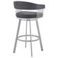 Blue River Chelsea 25" Counter Stool with Slate Gray Cushion in Silver, , large