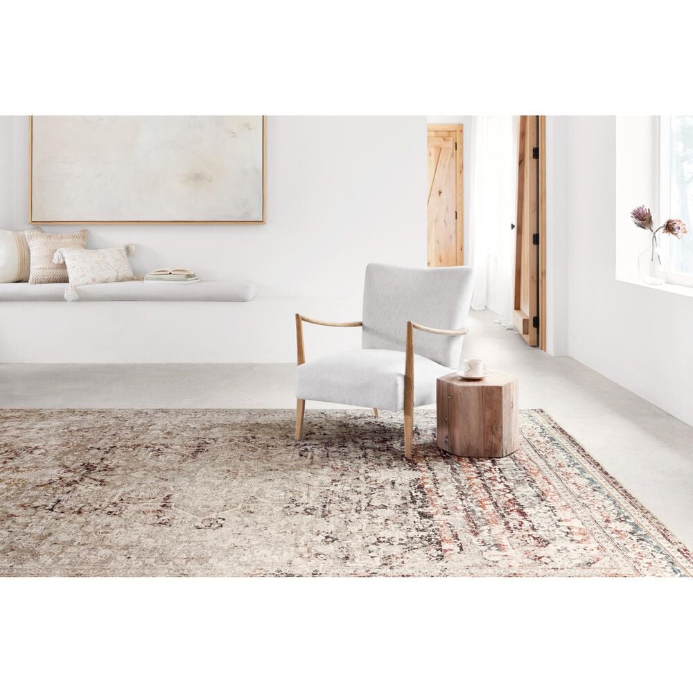 Loloi Theia THE-05 5&#39; x 8&#39; Taupe and Brick, , large
