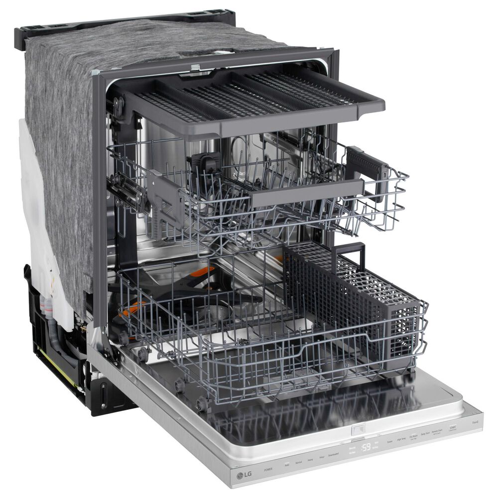 LG 24" Built-In Pocket Handle Dishwasher with SteamAssist in PrintProof Stainless Steel, , large