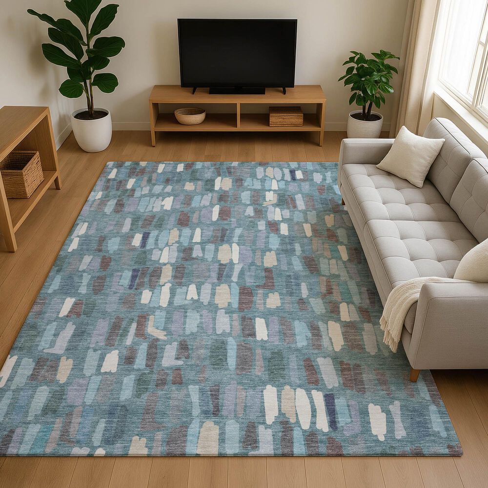 Dalyn Rug Company Kenner KN5 Teal 9' x 12' Area Rug, , large
