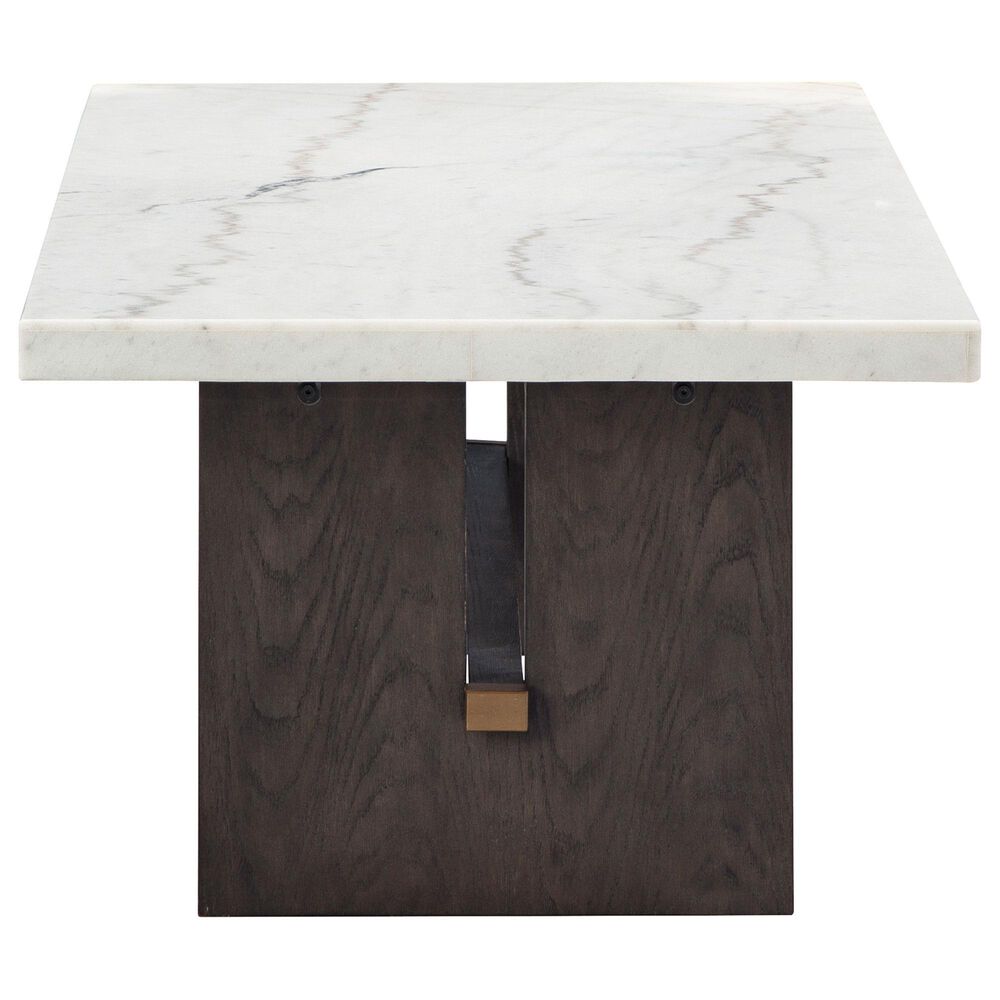 Ashley Burkhaus Coffee Table in White and Dark Brown, , large