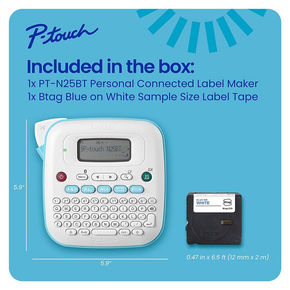 Brother Personal Connected Label Maker in White and Blue, , large
