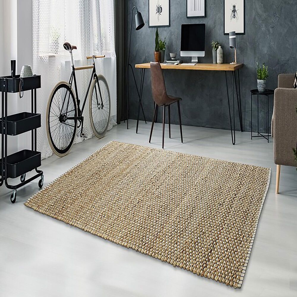 L&amp;R Resources Natural Fiber 5&#39; x 7&#39;9&quot; Indigo Area Rug, , large