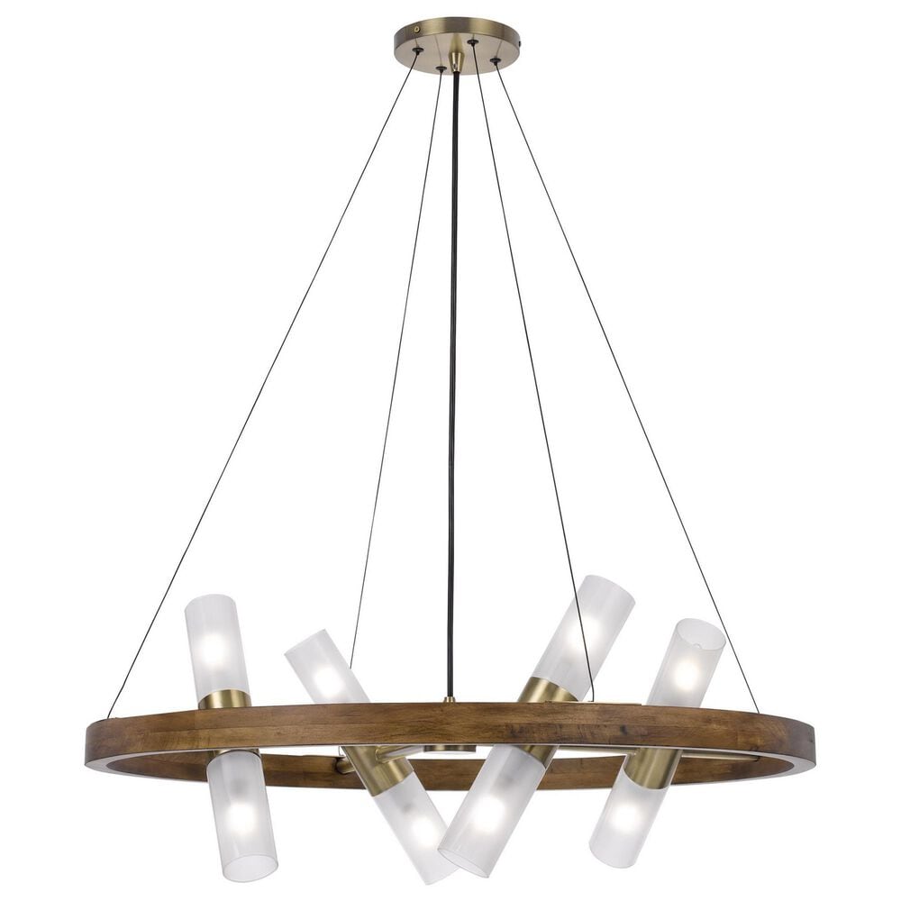 Cal Lighting Hempstead 8-Light Chandelier in Antique Brass, , large