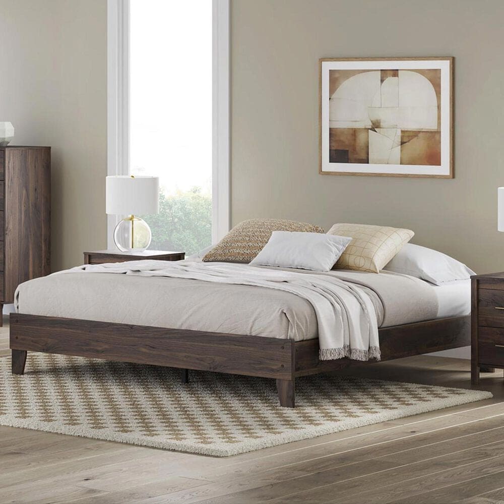 Ashley Calverson King Platform Bed in Rich Brown, , large