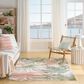 Nourison Aloha ALH43 Ivory and Green 5"3" x 7"5" Indoor/Outdoor Area Rug, , large