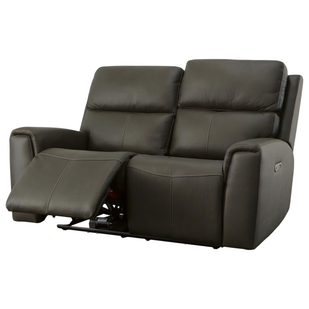 Flexsteel Jarvis Power Reclining Loveseat with Headrests in Mica, , large