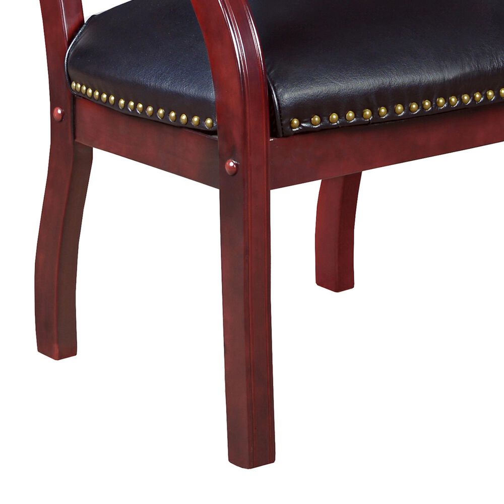 Regency Global Sourcing Ivy League Low Curved Back Captain Chair in Black, , large