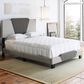 Accent Tuscany Full Upholstered Bed in Brown and Taupe, , large