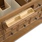 James Martin Malibu 60" Single Bathroom Vanity in Amber Birch with 3 cm Carrara White Marble Top and Rectangular Sink, , large