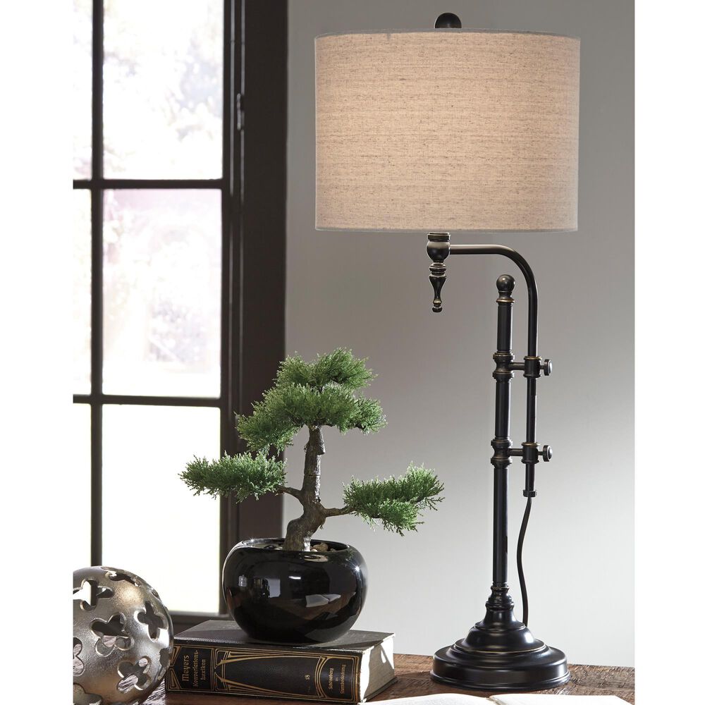 Ashley Anemoon Table Lamp in Black, , large