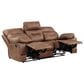 Steve Silver Rudger Manual Reclining Sofa in Chestnut Brown, , large