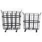 Maple and Jade Industrial Metal Storage Basket in Black (Set of 2), , large