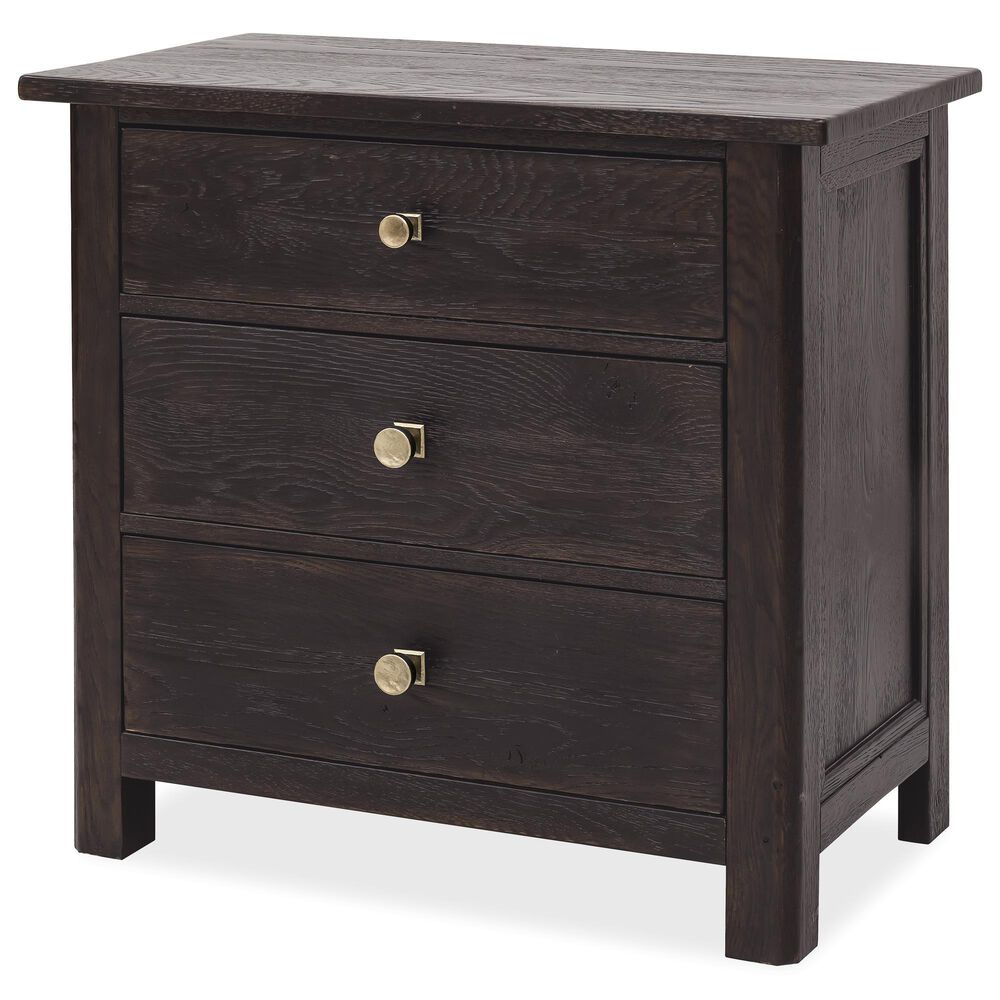 Hooker Furniture Driftwood King Panel Bed with Two Nightstands in Burnt Timber, , large
