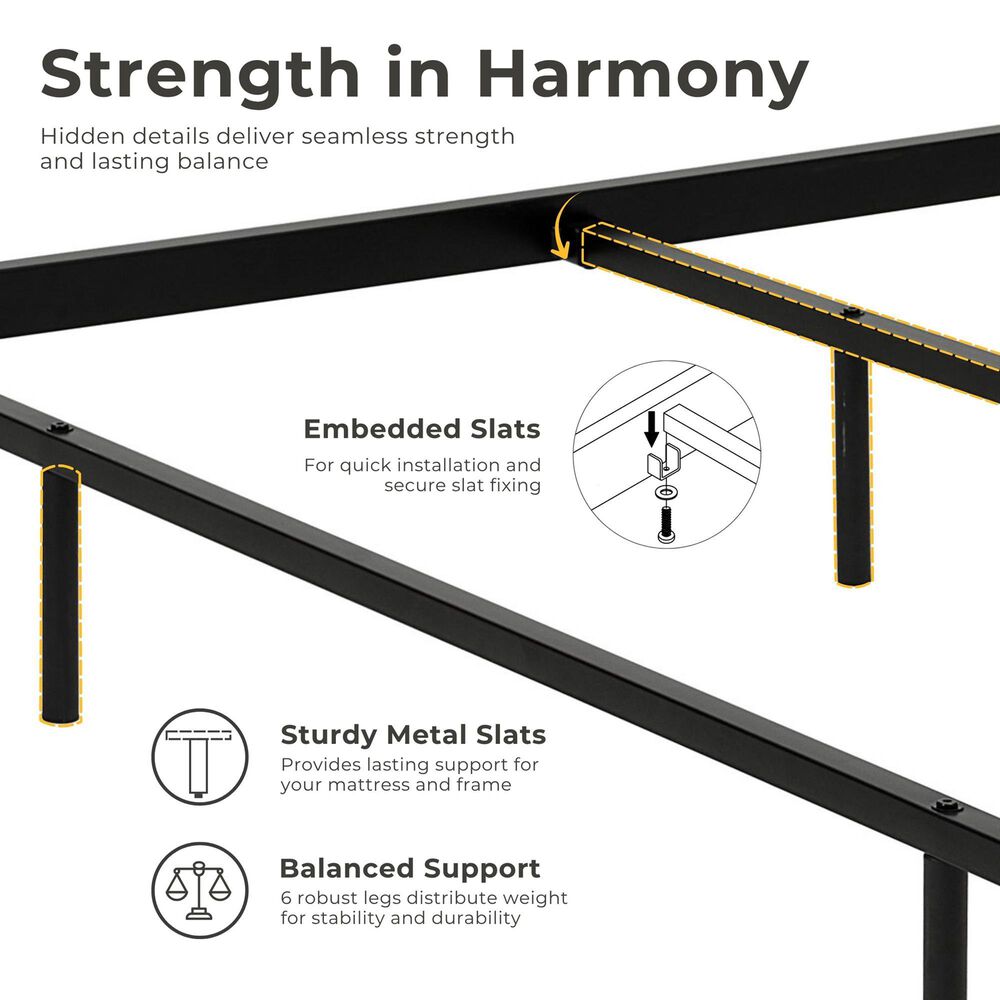 Furniture of America Rosadale Queen X-Cross Canopy Bed in Black, , large