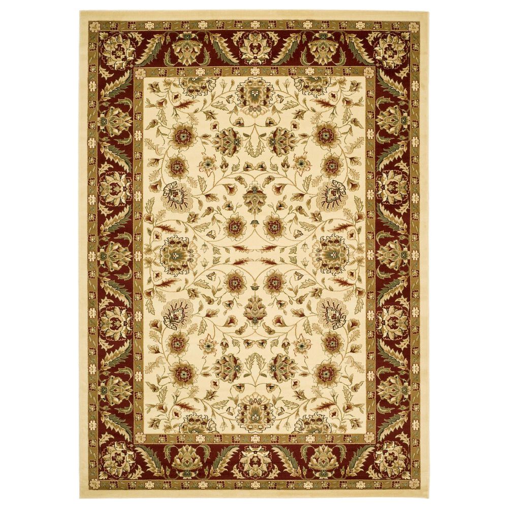Safavieh Lyndhurst LNH215 8" x 11" Ivory and Red Area Rug, , large
