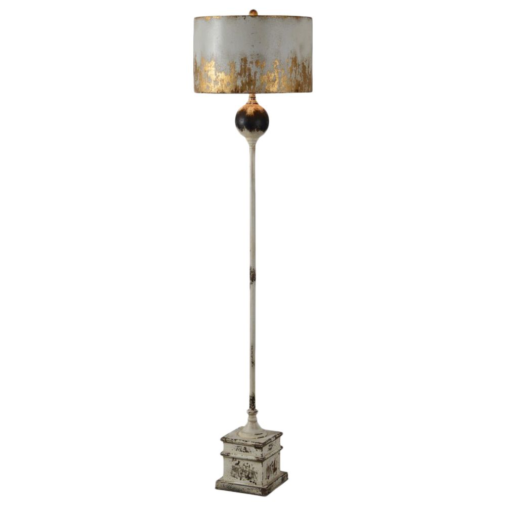 Southern Lighting Grant Floor Lamp in Gold/Brown/White, , large