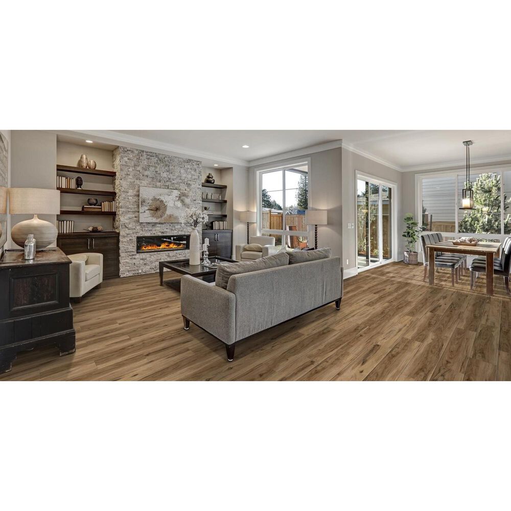 Tarkett NuGen Click Pecan Flame Claro 7&quot; x 48&quot; Luxury Vinyl Plank, , large