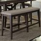 Belle Furnishings Double Bridge Counter Height Bench in Dark Brown, , large