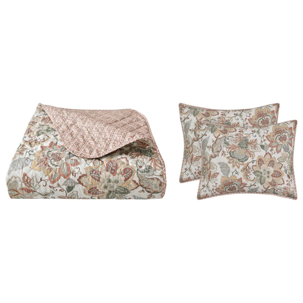 J. Queen New York Janessa 3-Piece Full/Queen Quilt Set in Spice, , large