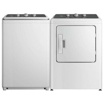 Midea 4.1 Cu.Ft. Top Load Washer and 7.0 Cu. Ft. Electric Dryer Laundry Pair in White, , large