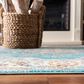 Safavieh Aria ARA116M 2" x 8" Blue and Ivory Runner, , large