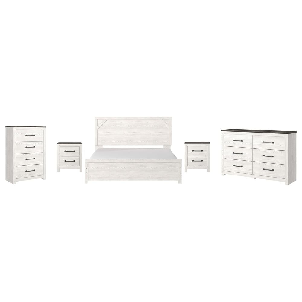 Ashley Gerridan 5-Piece Queen Bedroom Set in White and Gray, , large