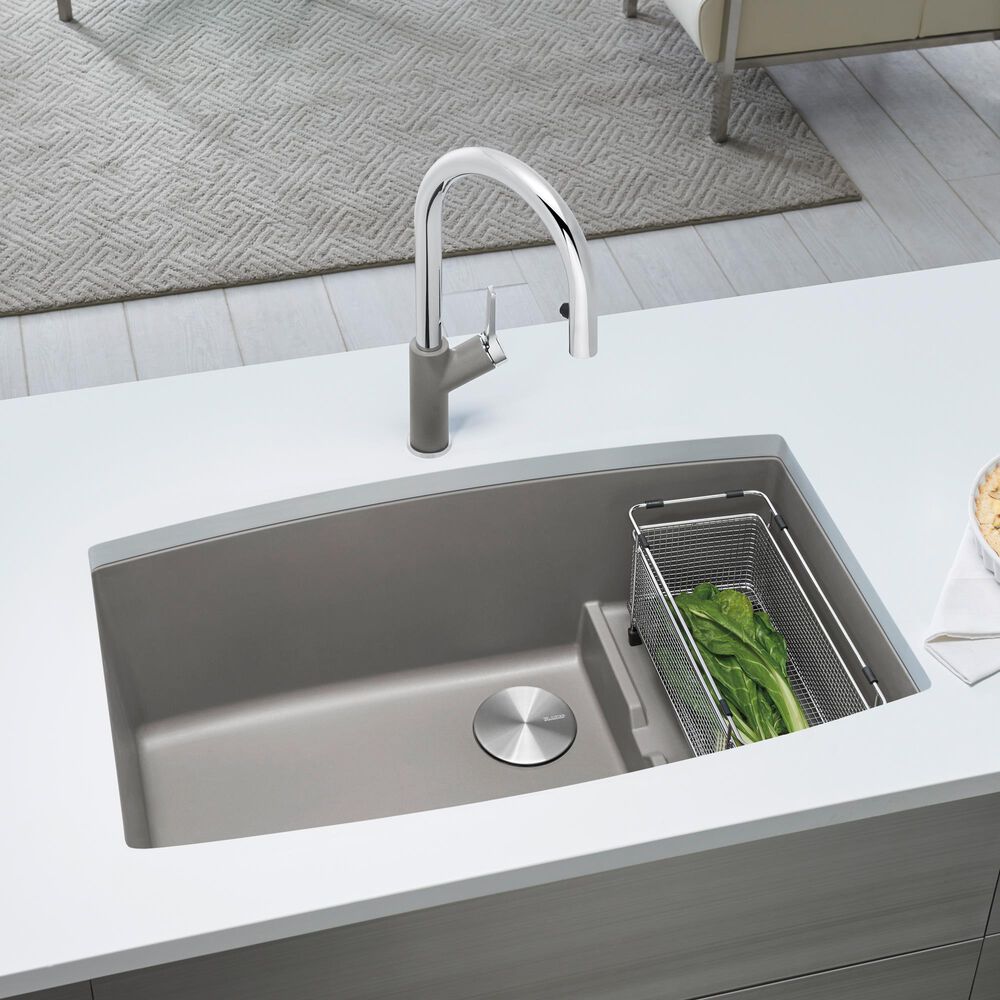 Blanco Performa 32&quot; Cascade Kitchen Sink with Colander in Truffle, , large
