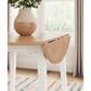 Ashley Dropleaf Table in Natural and White, , large