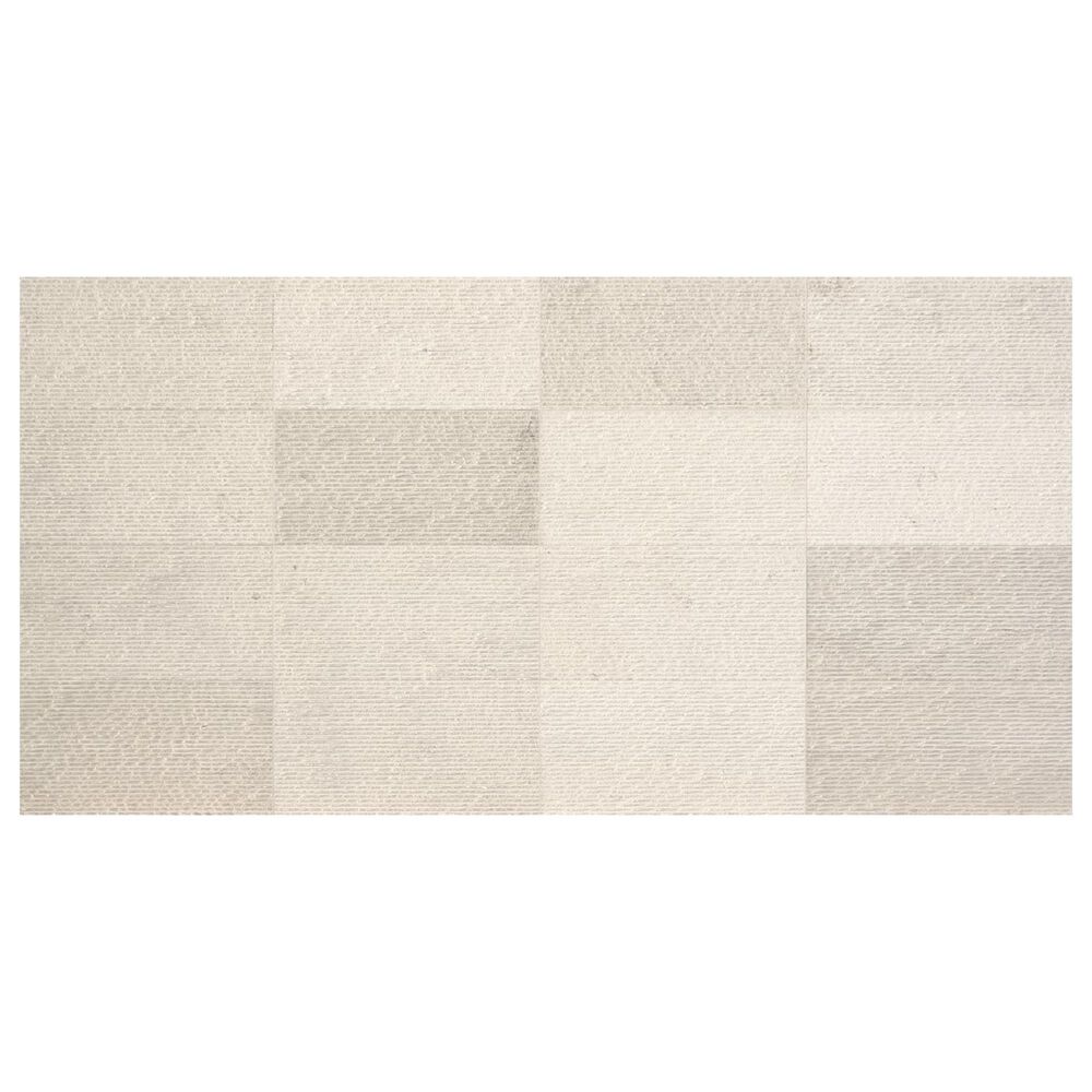 Soho Studio Carvina Carved Comb Porto Beige 12" x 24" Stone Tile, , large