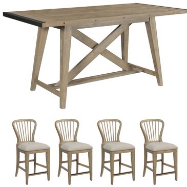 Kincaid Urban Cottage Telford and Larksville 5 Piece Dining Set in Harvest Bisque Finish, , large