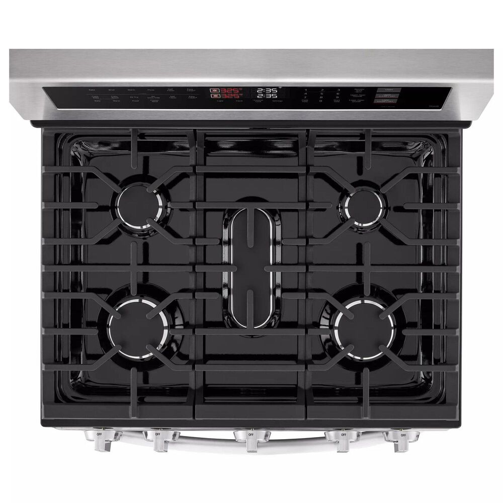 LG 6.9 cu. ft. Smart Gas Double Oven Freestanding Range with ProBake Convection and Air Fry in Stainless Steel, , large