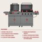 Tytus Anaheim and Emberwood 3-Piece Modular Duo with Pellet Grill in Gunmetal Gray, , large