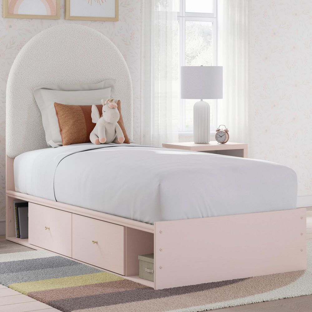 Ashley Wistenpine Twin Upholstered Panel Bed with 2 Storage Units, , large