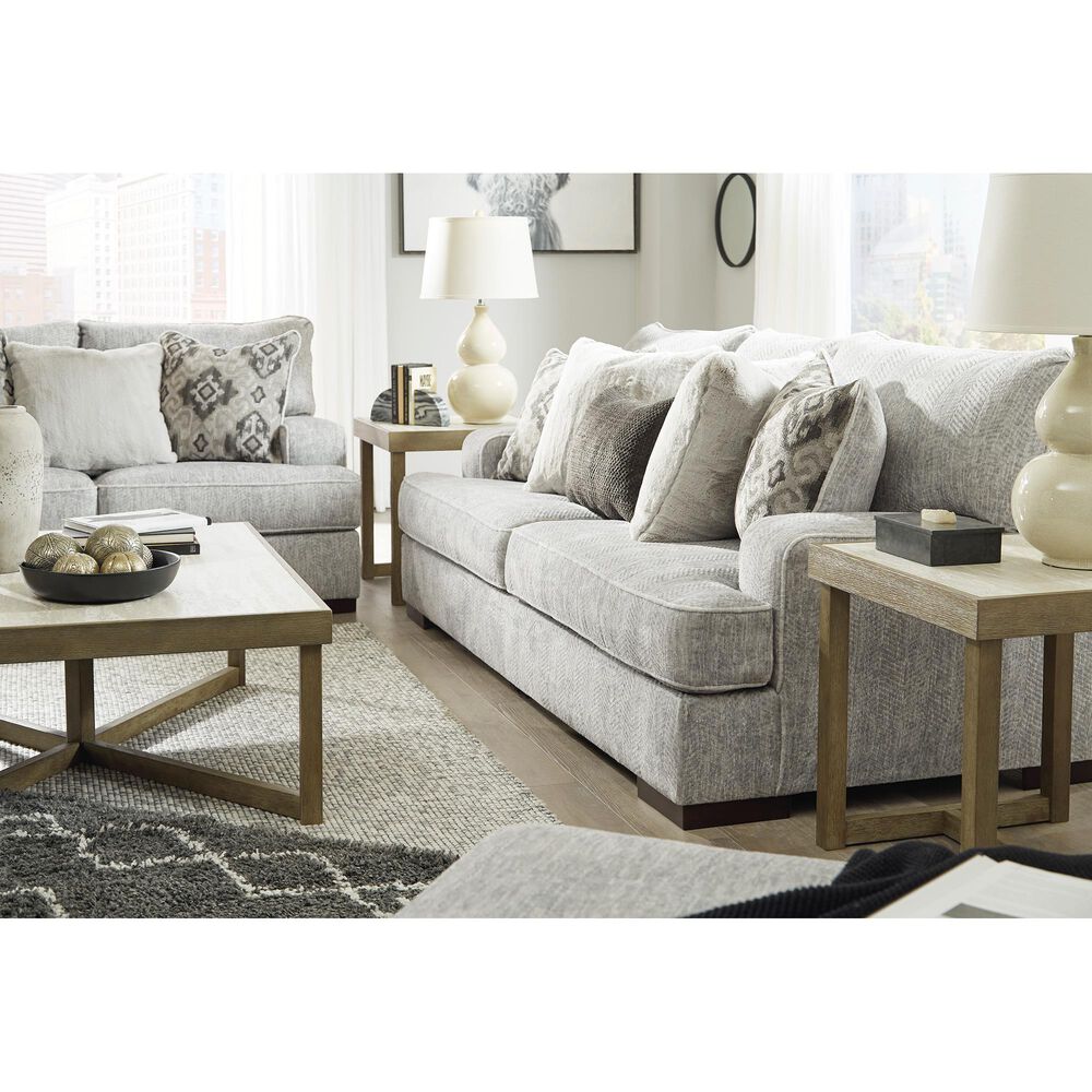 Signature Design by Ashley Mercado Stationary Sofa in Pewter Grey, , large
